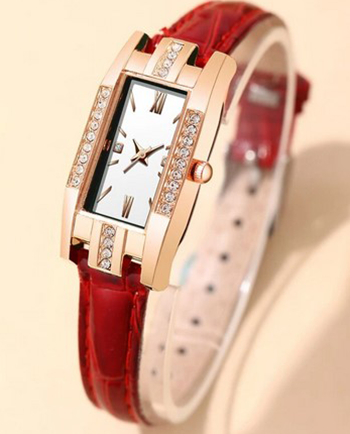 Petite montre Xiaohong carrée à bracelet en diamant pour femme