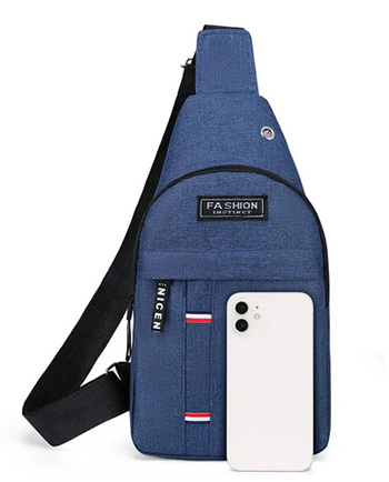 Sac de poitrine imperméable en nylon simple pour homme